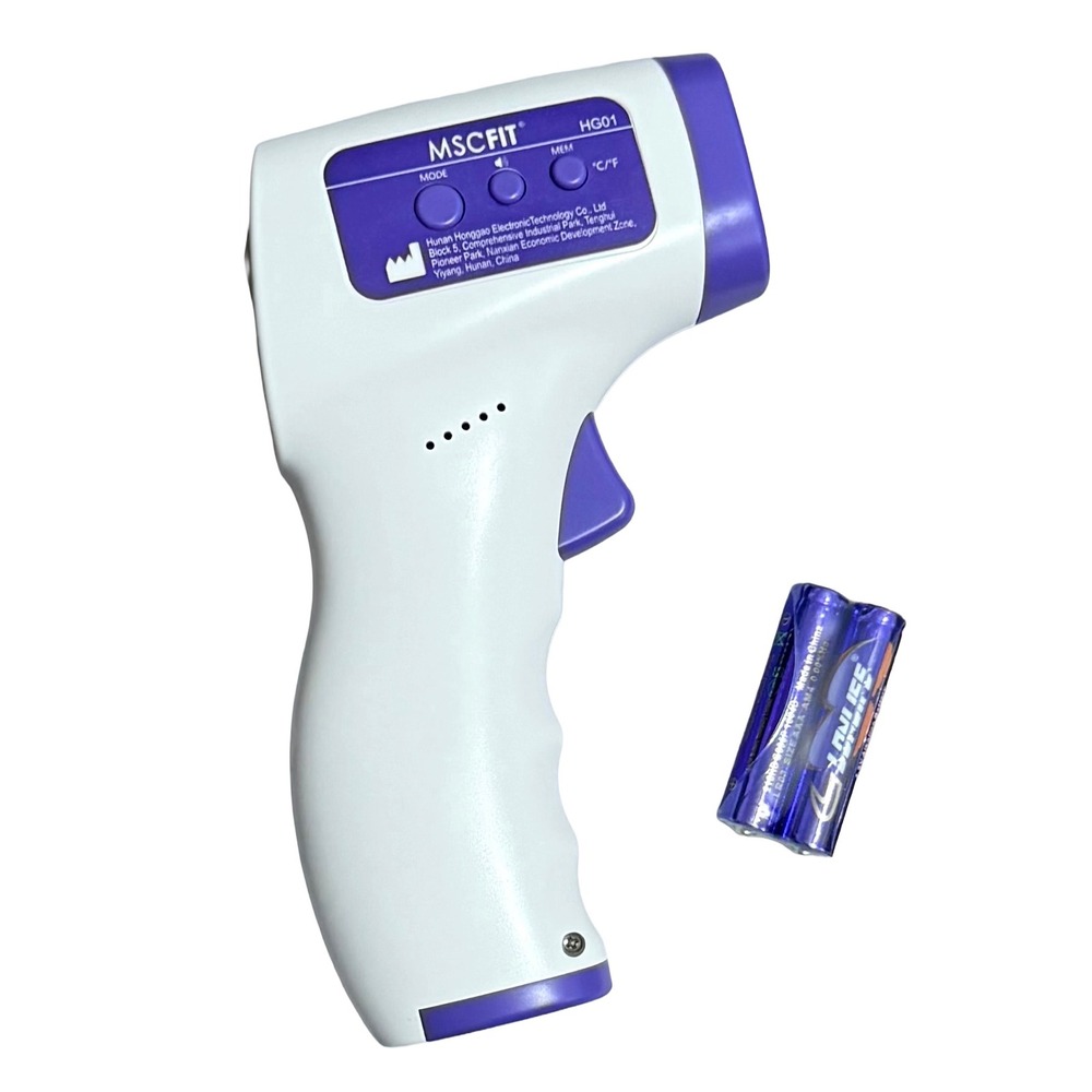 MSCFIT Infrared Forehead Thermometer White Purple New HG01 Non-Contact